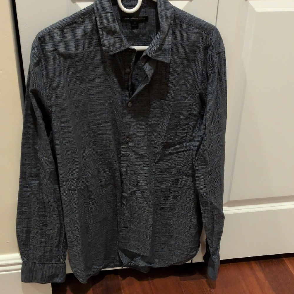 John Varvatos Blue Button-Down Shirt Men's M Long Sleeve